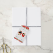 サンタとミセス・クロース ギフトタグ (より糸付き)