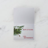 サンタとミセス・クロース、フィギュア、松の枝。 シーズンカード (内部)