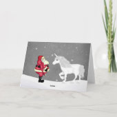 サンタとユニコーンの魔法のクリスマスと新年のご挨拶 シーズンカード (裏面)
