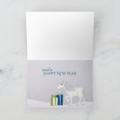 サンタとユニコーンの魔法のクリスマスと新年のご挨拶 シーズンカード (内部)