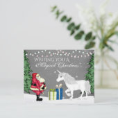 サンタとユニコーンの魔法のクリスマスハッピーニューイヤー シーズンポストカード (スタンド正面)