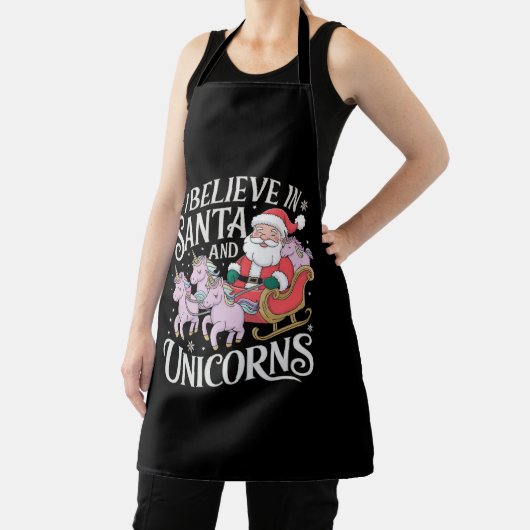 サンタとユニコ信じーズのクリスマスのクリスマスI エプロン (インサイチュ)