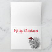 サンタとリス カード (内部)