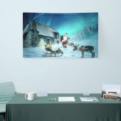 サンタとルドルフとソリ 横断幕 (トレードショー)