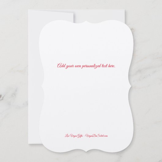 サンタとルドルフとラスベガスのクリスマスカード ノートカード (裏面)