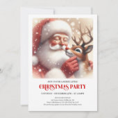 サンタとルドルフのクリスマス・パーティー 招待状 (正面)