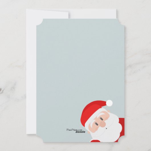 サンタとルドルフのホリデーフォトカード シーズンカード (裏面)