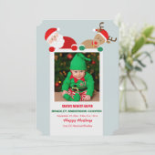 サンタとルドルフのホリデーフォトカード シーズンカード (スタンド正面)