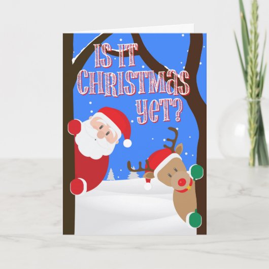 サンタとルドルフはまだクリスマスか？ シーズンカード (正面)