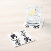 サンタとルドルフ・オブ・フィンランド・クリスマスコースター スクエアペーパーコースター (インサイチュ)