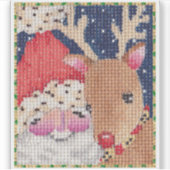 サンタとルドルフ シール (正面)