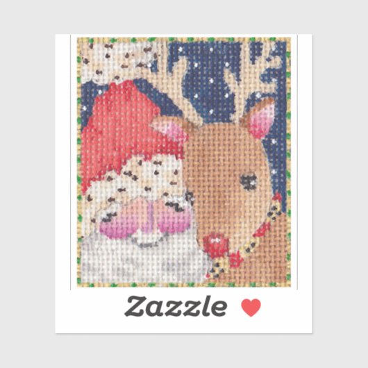 サンタとルドルフ シール (シート)