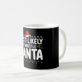 サンタとレスリングする可能性大 クリスマス レスリング コーヒーマグカップ (正面右)