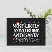 サンタと一緒にクリスマス釣りをする可能性が最も高い クリスマス釣り シーズンカード (スタンド正面)