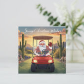 サンタと一緒にゴルフのクリスマス　太陽の州から シーズンカード (スタンド正面)