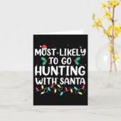 サンタと一緒に狩りに行く可能性が最も高い クリスマスハント カード (黄色い花)