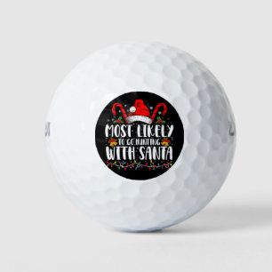 サンタと一緒に狩りに行く可能性が最も高い クリスマス ハント Xmas ゴルフボール