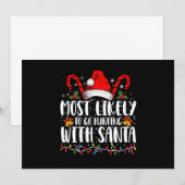 サンタと一緒に狩りに行く可能性が最も高い クリスマス ハント Xmas 招待状 (正面/裏面)
