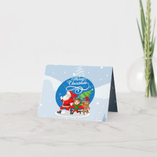 サンタと仲間たちのクリスマスカード シーズンカード