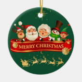 サンタと仲間たちのクリスマス オーナメント (正面)