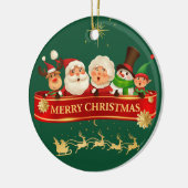 サンタと仲間たちのクリスマス オーナメント (左)