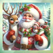 サンタと仲間の窓が引っかかる ウィンドウサイン (シート3)