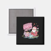 サンタと信じユニコーンXmのクリスマスおもしろいI マグネット (正面/裏面)