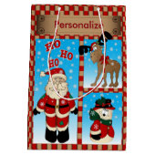 サンタと友人 ミディアムペーパーバッグ (裏面)