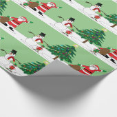 サンタと友人 ラッピングペーパー (角)
