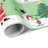 サンタと友人 ラッピングペーパー (ロールコーナー)