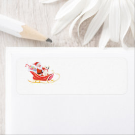 サンタと友人 ラベル