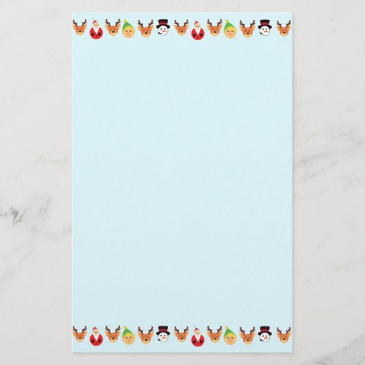 サンタと友人 便箋 (正面)