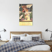 サンタと天使とランタン キャンバスプリント (インサイチュ (寝室))