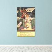 サンタと天使とランタン キャンバスプリント (インサイチュ (ウッドフロア))