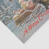 サンタと子どもとトナカイの雪の夕べ 薄葉紙 (詳細)