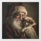 サンタと子犬 ウィンドウサイン (シート)