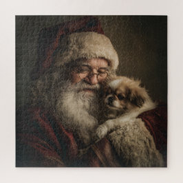 サンタと子犬 ジグソーパズル