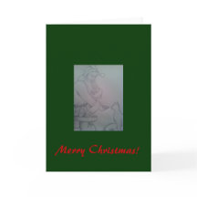 サンタと子猫付きクリスマスカード