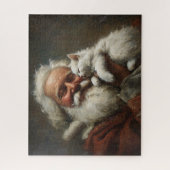 サンタと子猫 ジグソーパズル (縦)
