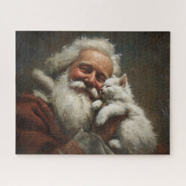 サンタと子猫 ジグソーパズル