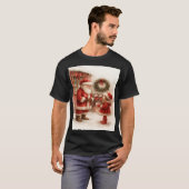 サンタと小さな女の子のクリスマス Tシャツ (正面フル)