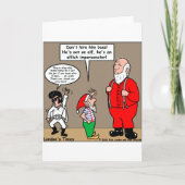 サンタと小人のおもしろいなりすましギフト&ティー シーズンカード (正面)