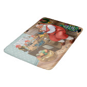 サンタと小人のおもちゃ作り |クリスマス バスマット (アングル)