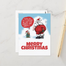 サンタと小妖精や小人おもしろい漫画