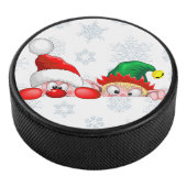 サンタと小妖精や小人かわいいおもしろいキャラクター覗き アイスホッケーパック (3/4)