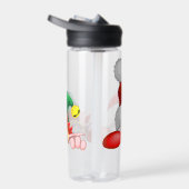 サンタと小妖精や小人かわいいおもしろいキャラクター覗き ウォーターボトル (右面)