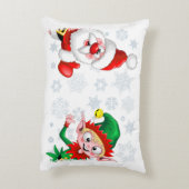 サンタと小妖精や小人のクリスマスキャラクターが急増 アクセントクッション (裏面(縦))
