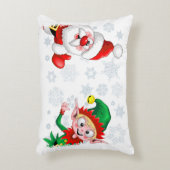 サンタと小妖精や小人のクリスマスキャラクターが急増 アクセントクッション (正面(垂直))