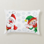 サンタと小妖精や小人のクリスマスキャラクターが急増 アクセントクッション (裏面)