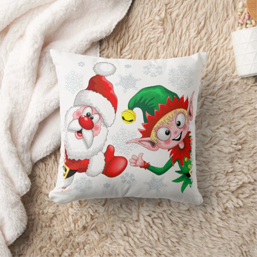 サンタと小妖精や小人のクリスマスキャラクターが急増 クッション (ブランケット)